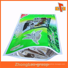 QS certification aluminizing bottom gusset tea bag packing manufacturer with zip